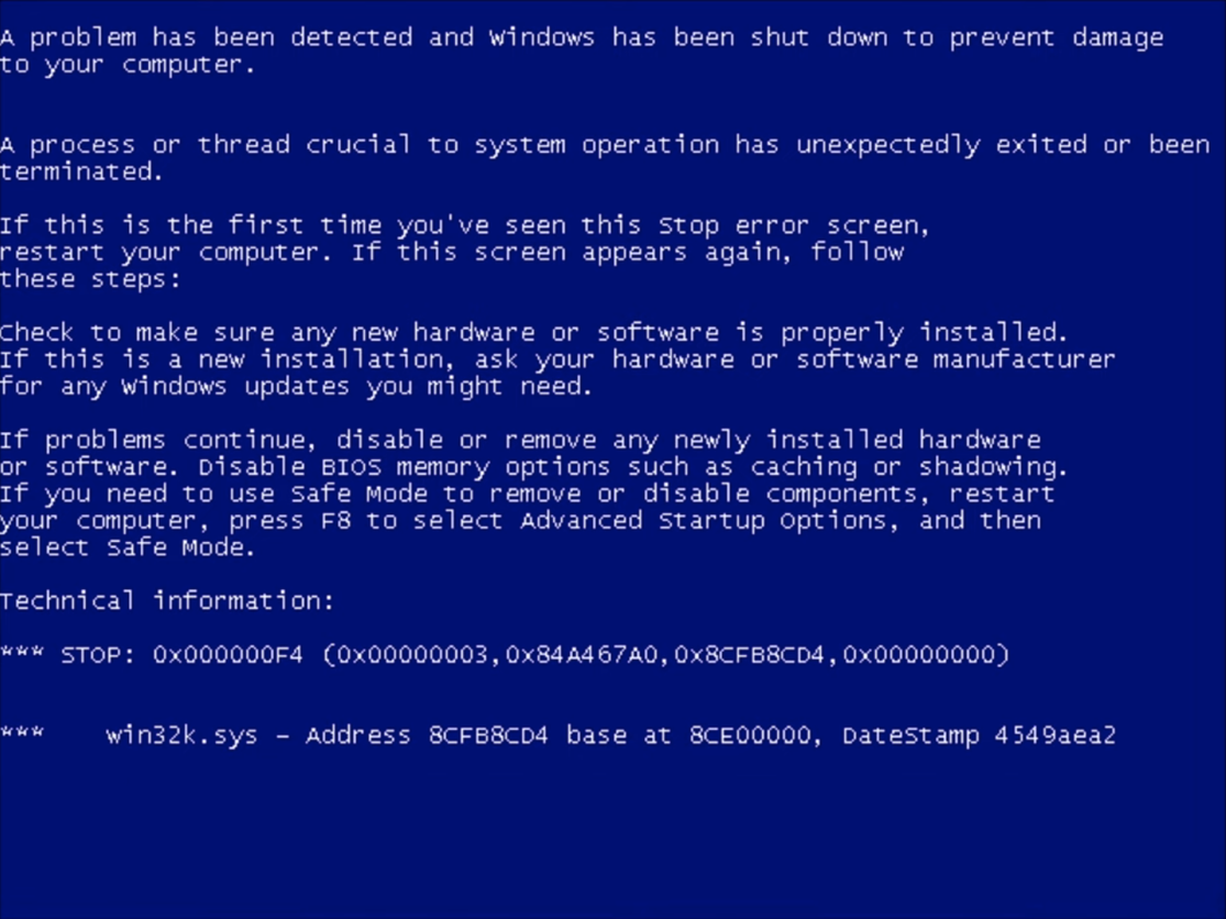 windows bsod